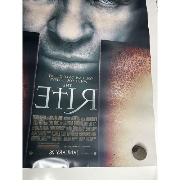 Anthony Hopkins The Rite Original Movie Poster 40" X 27"Double Sided - Picture 12 of 12